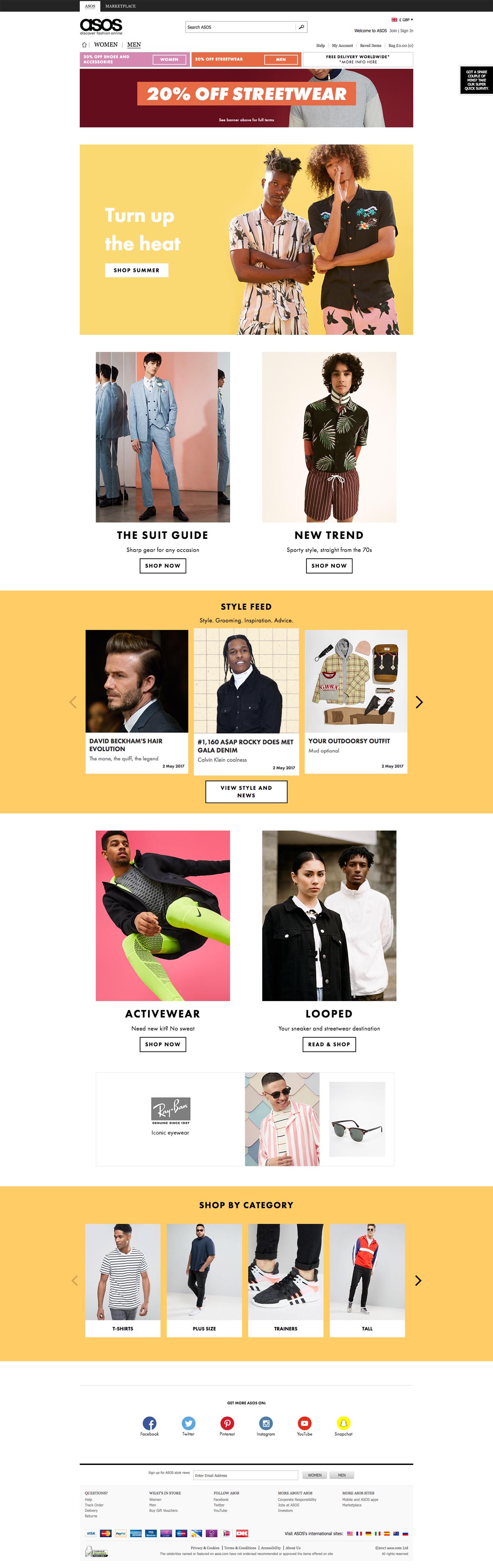 eCommerce website: ASOS