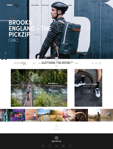 eCommerce website: Always Riding