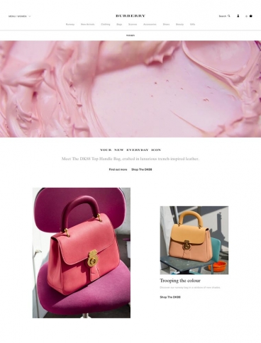 eCommerce website: Burberry
