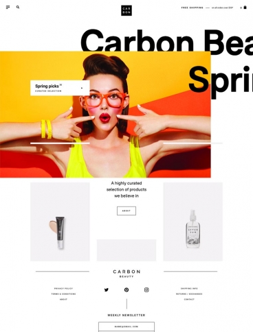eCommerce website: Carbon Beauty