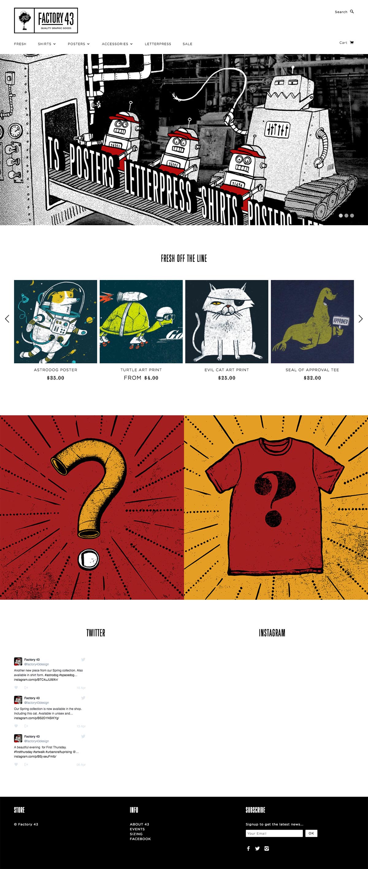 eCommerce website: Factory43