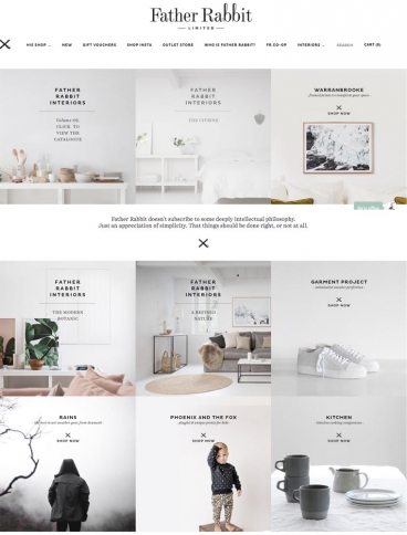 eCommerce website: Father Rabbit