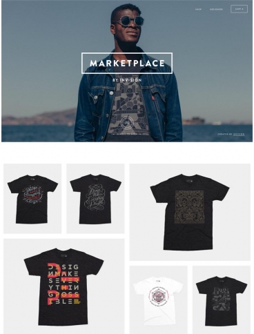 eCommerce website: InVision Marketplace
