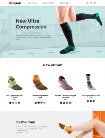 eCommerce website: Injinji