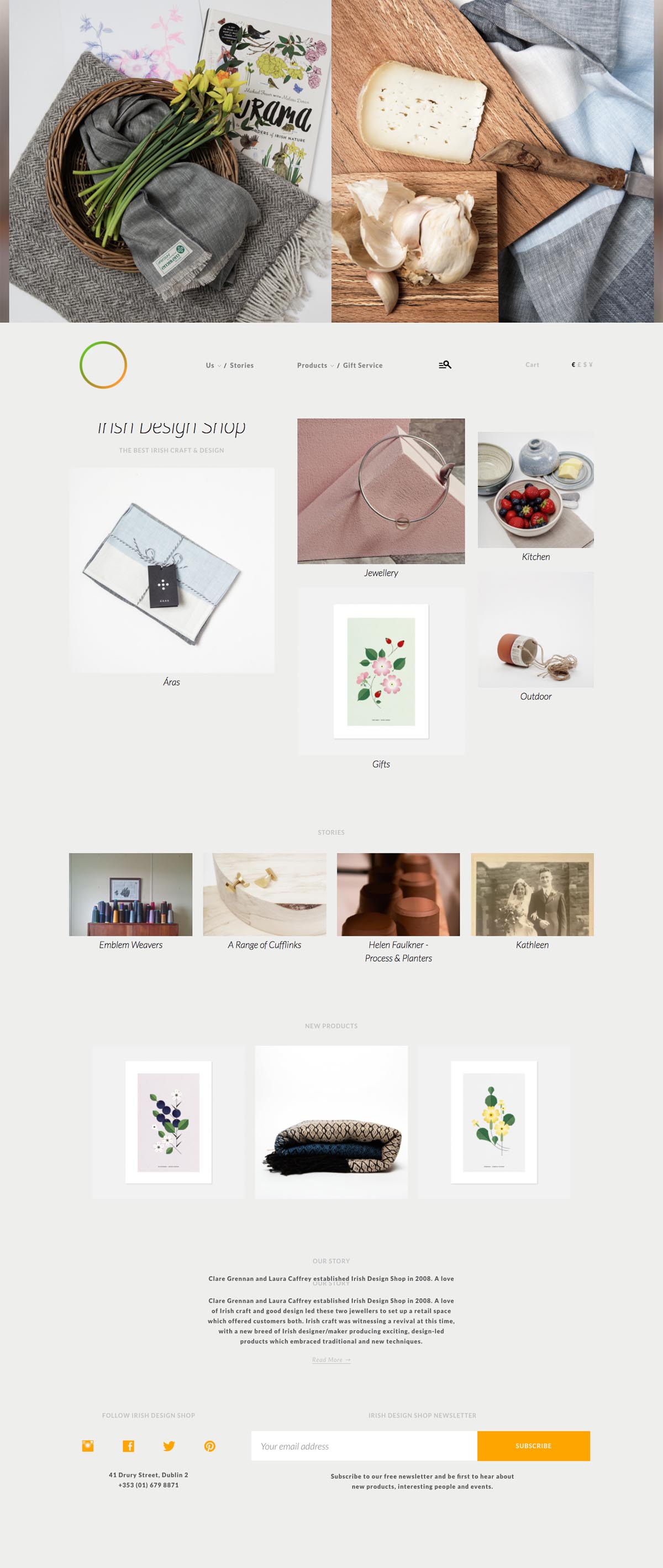 eCommerce website: Irish Design Shop