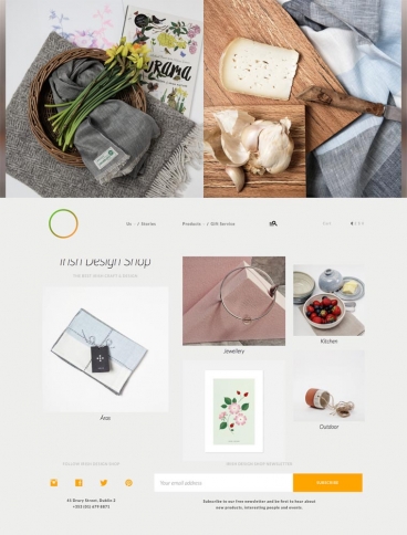 eCommerce website: Irish Design Shop