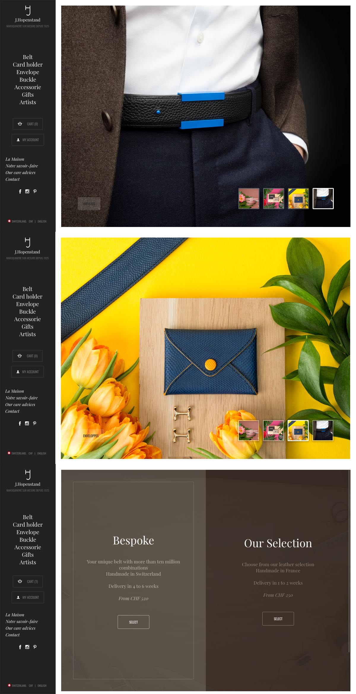 eCommerce website: J.Hopenstand