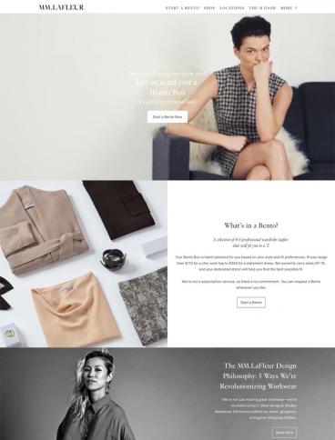 eCommerce website: MM LaFleur