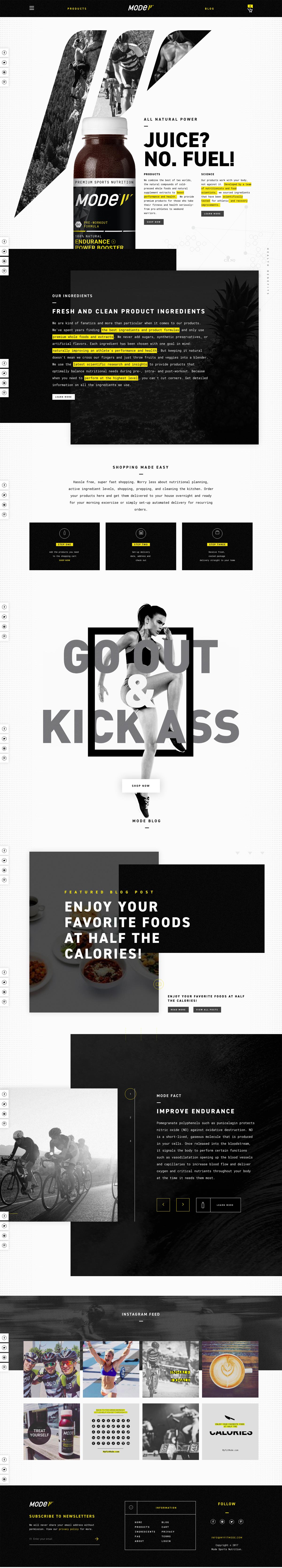 eCommerce website: MODe