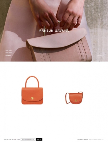 eCommerce website: Mansur Gavriel