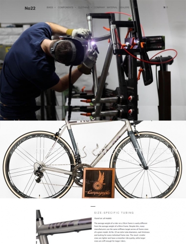eCommerce website: No. 22 Bicycle Company
