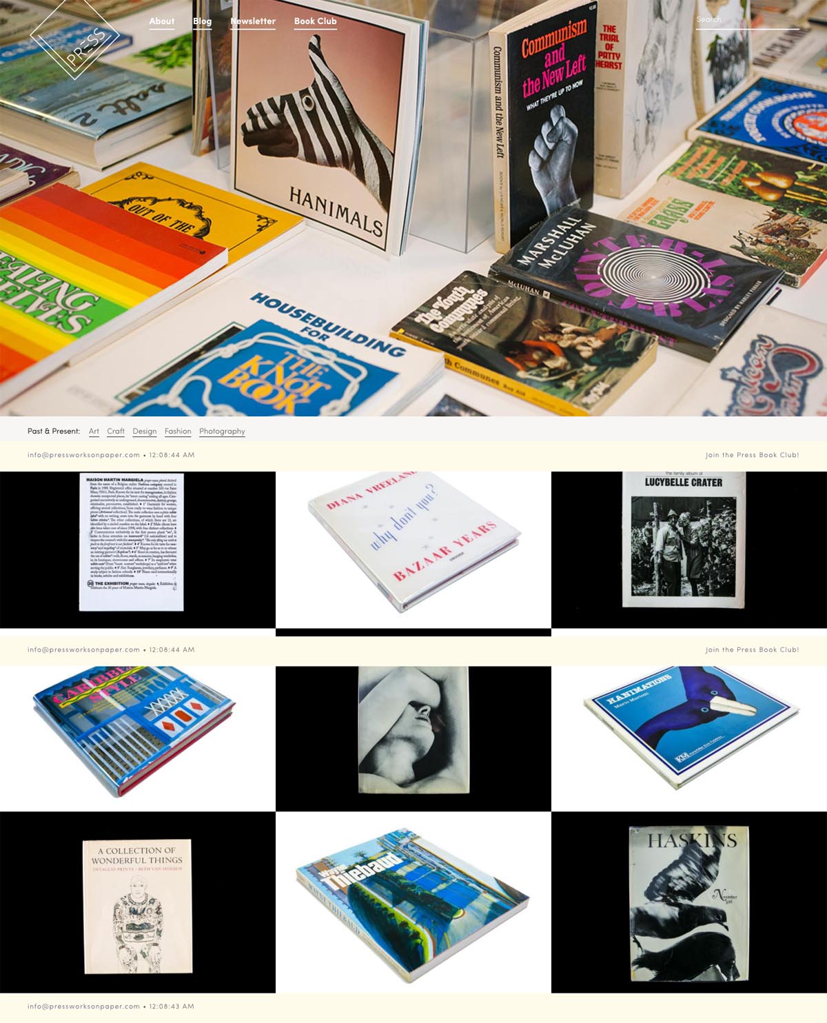 eCommerce website: Press