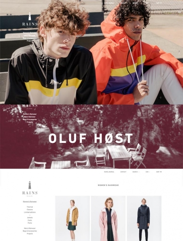 eCommerce website: Rains