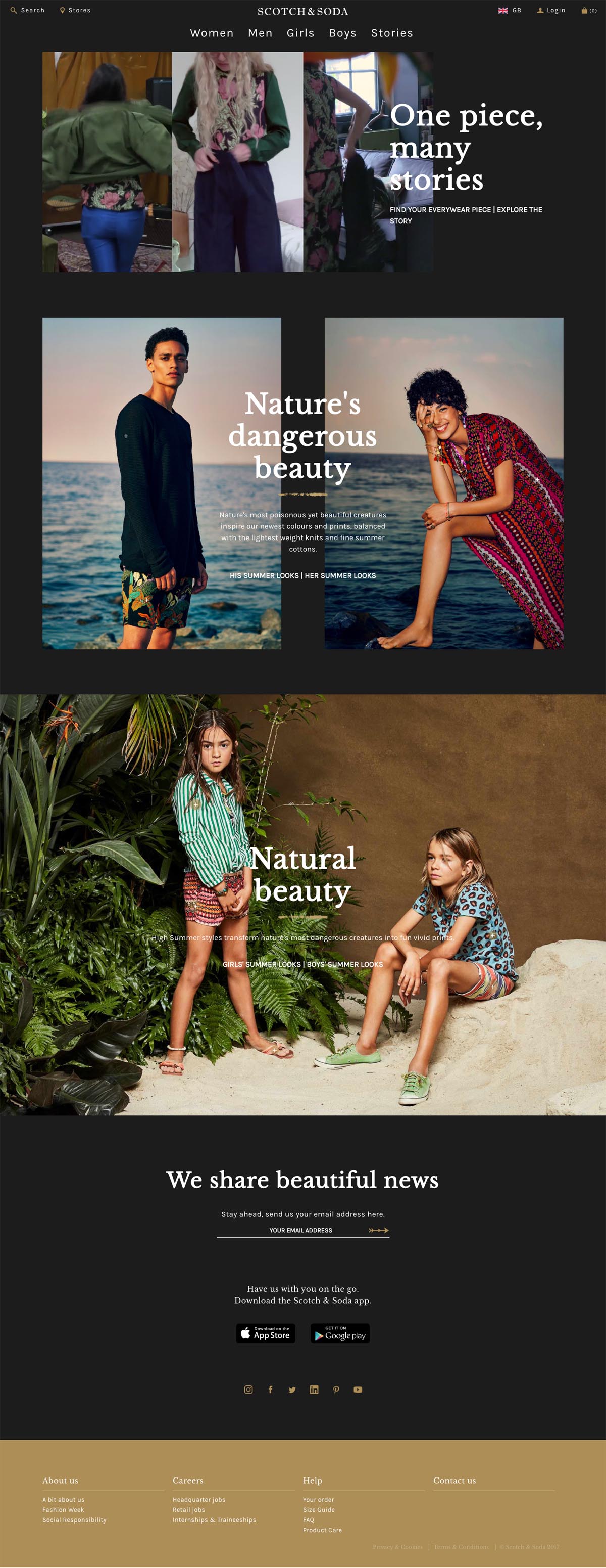 eCommerce website: Scotch and Soda