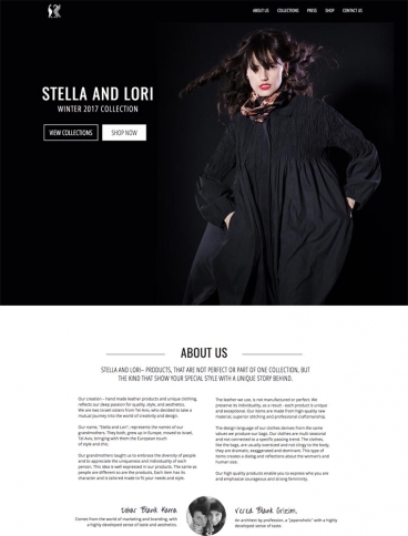 eCommerce website: Stella and Lori