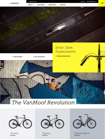 eCommerce website: Vanmoof