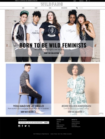 eCommerce website: Wildfang