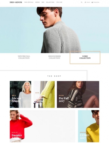 eCommerce website: Iris von Arnim