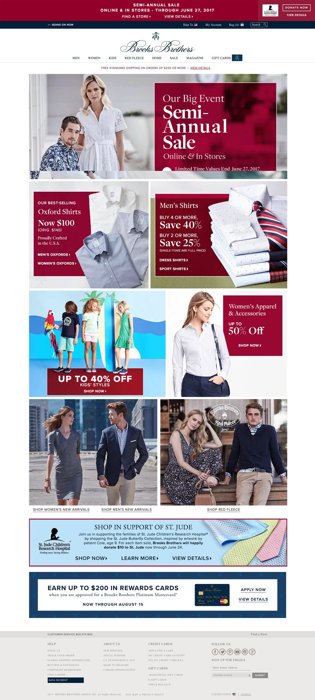 eCommerce website: Brooks Brothers