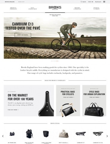 eCommerce website: Brooks England