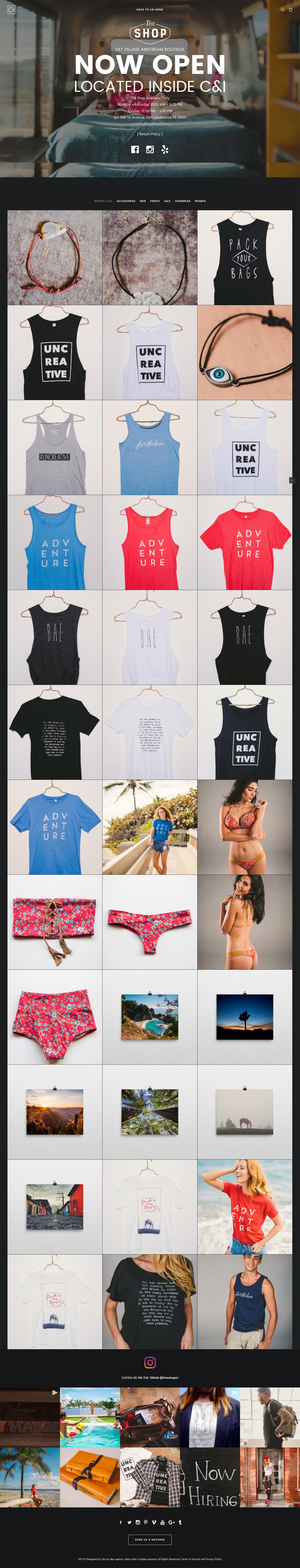 eCommerce website: C&I Studios Shop