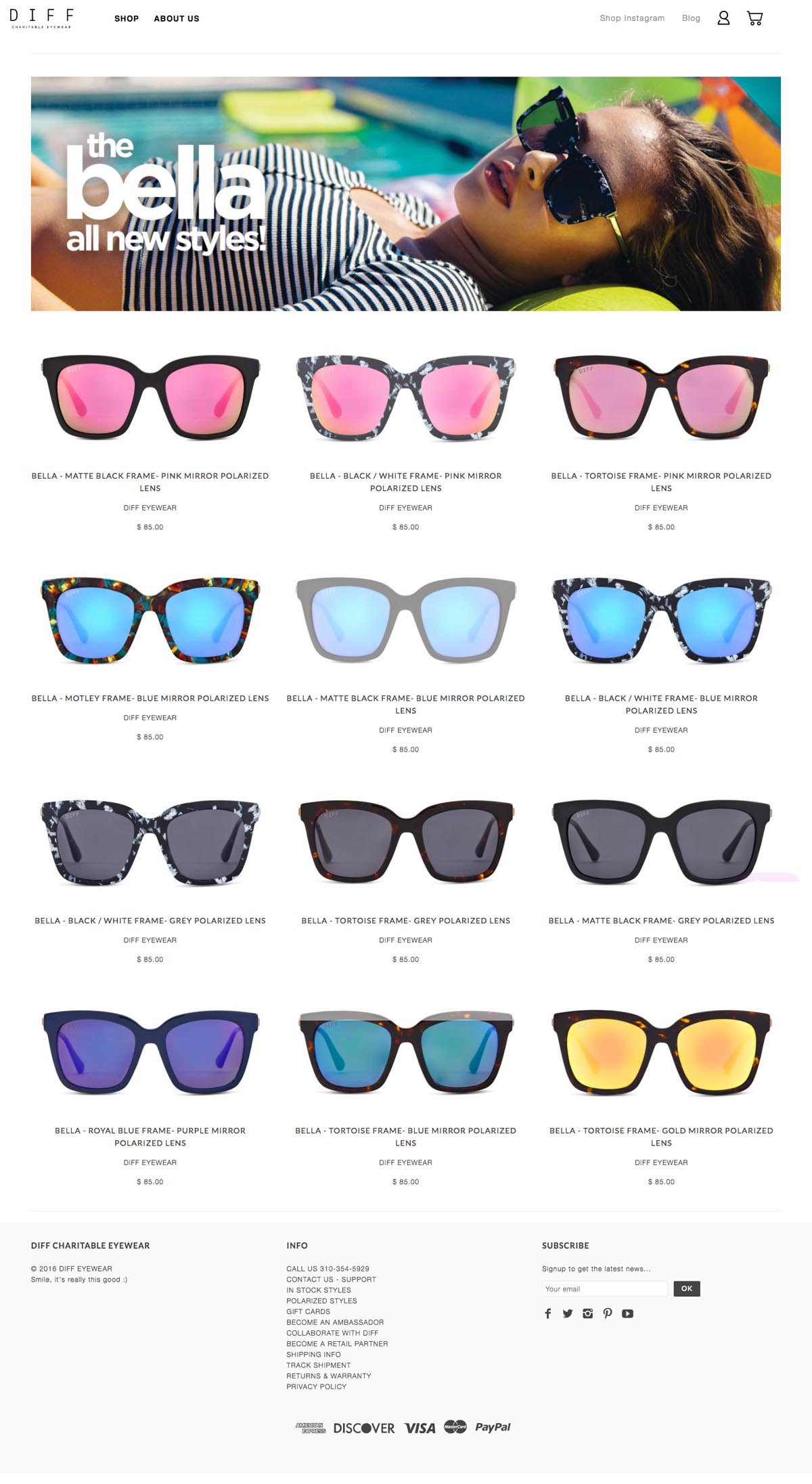 eCommerce website: DIFF