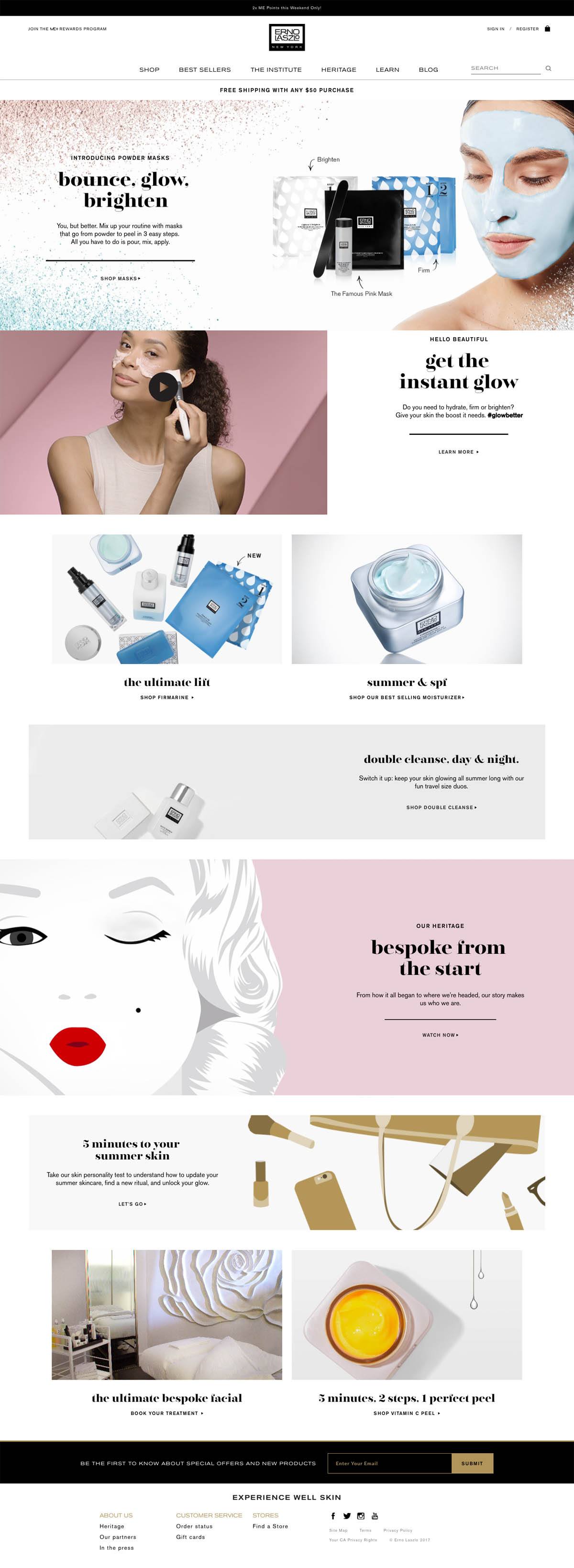 eCommerce website: Erno Laszlo