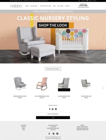 eCommerce website: Hobbe