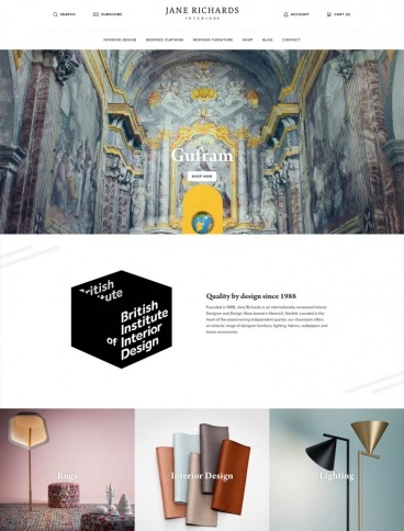 eCommerce website: Jane Richards Interiors