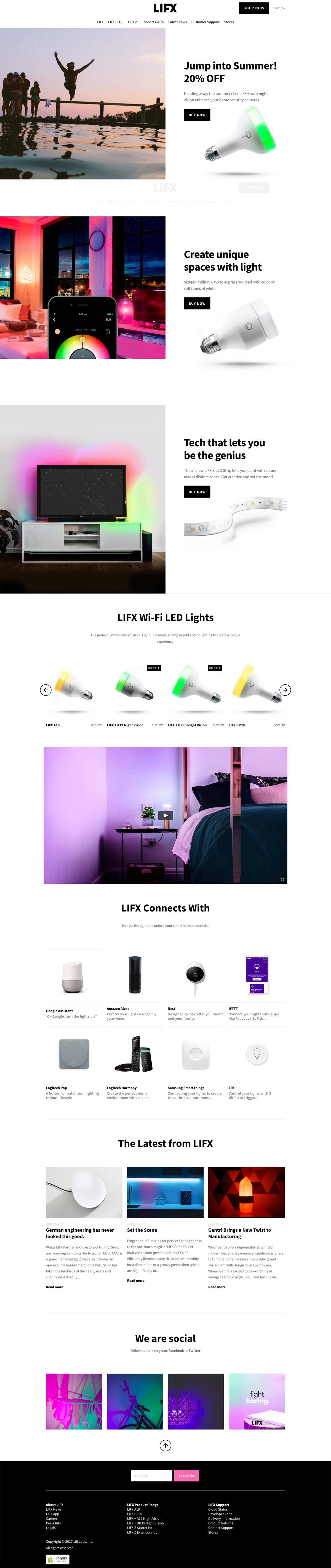 eCommerce website: LIFX