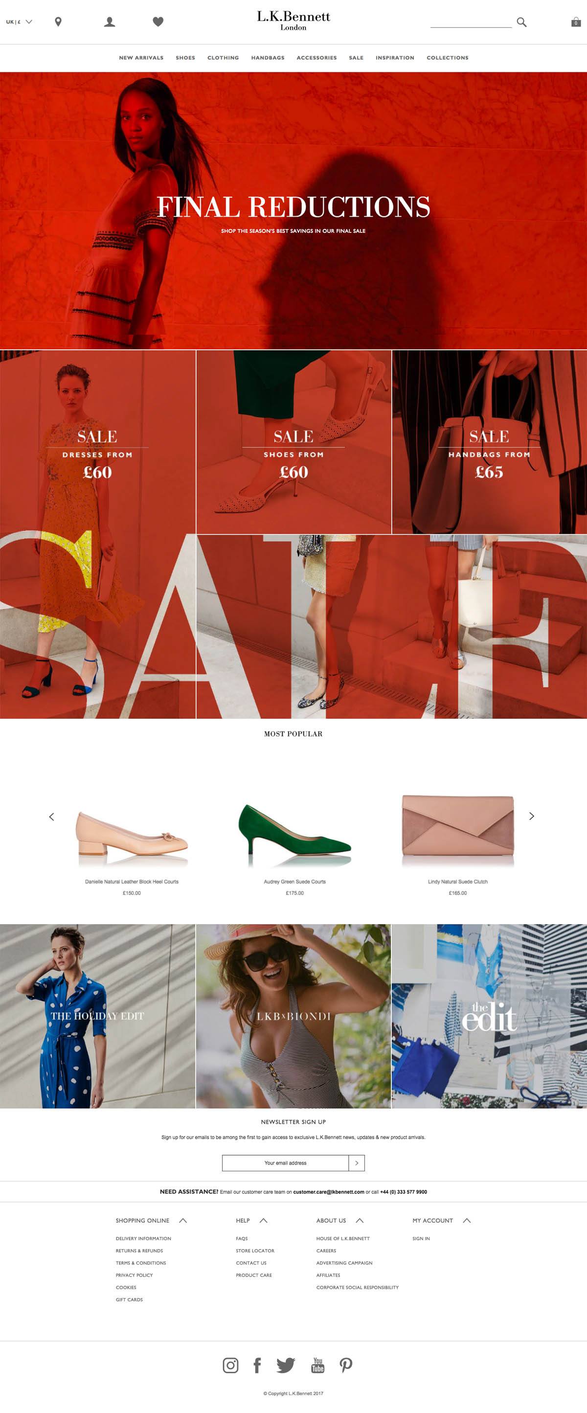eCommerce website: L.K.Bennett