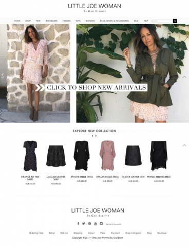 eCommerce website: Little Joe Woman