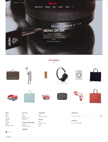 eCommerce website: Merci Paris