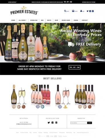 eCommerce website: Premier Estates Wine