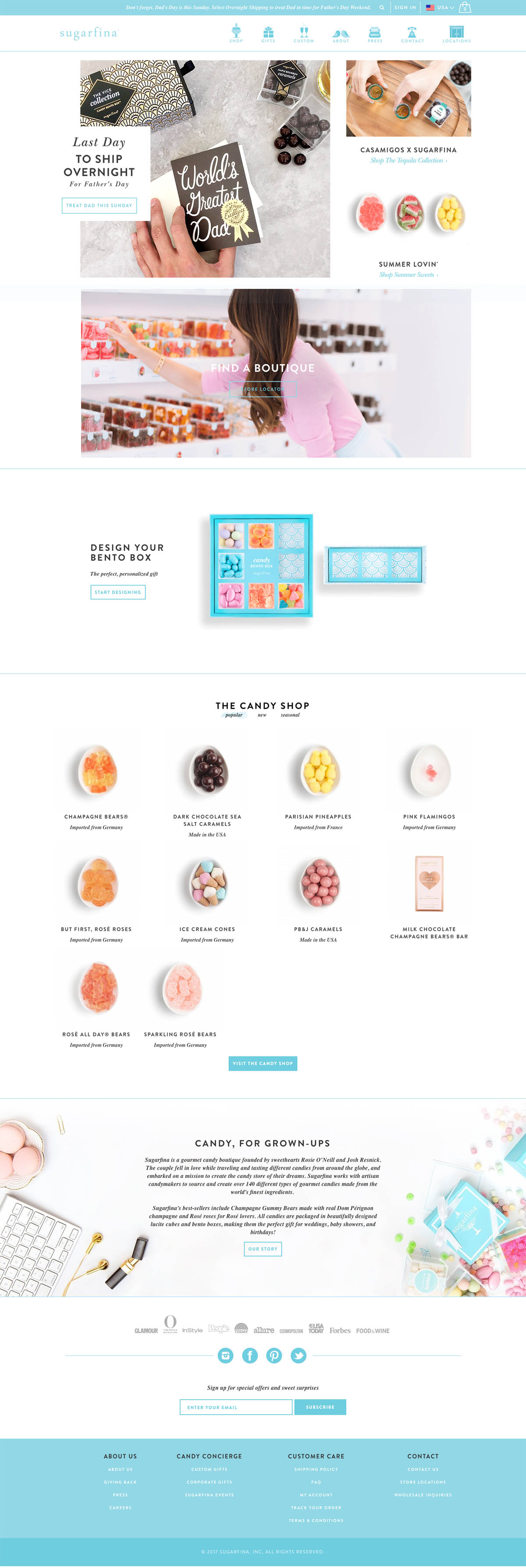 eCommerce website: Sugarfina