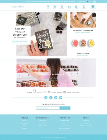 eCommerce website: Sugarfina