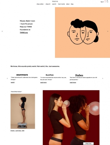 eCommerce website: THINX