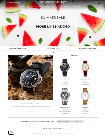 eCommerce website: The Watch Gallery