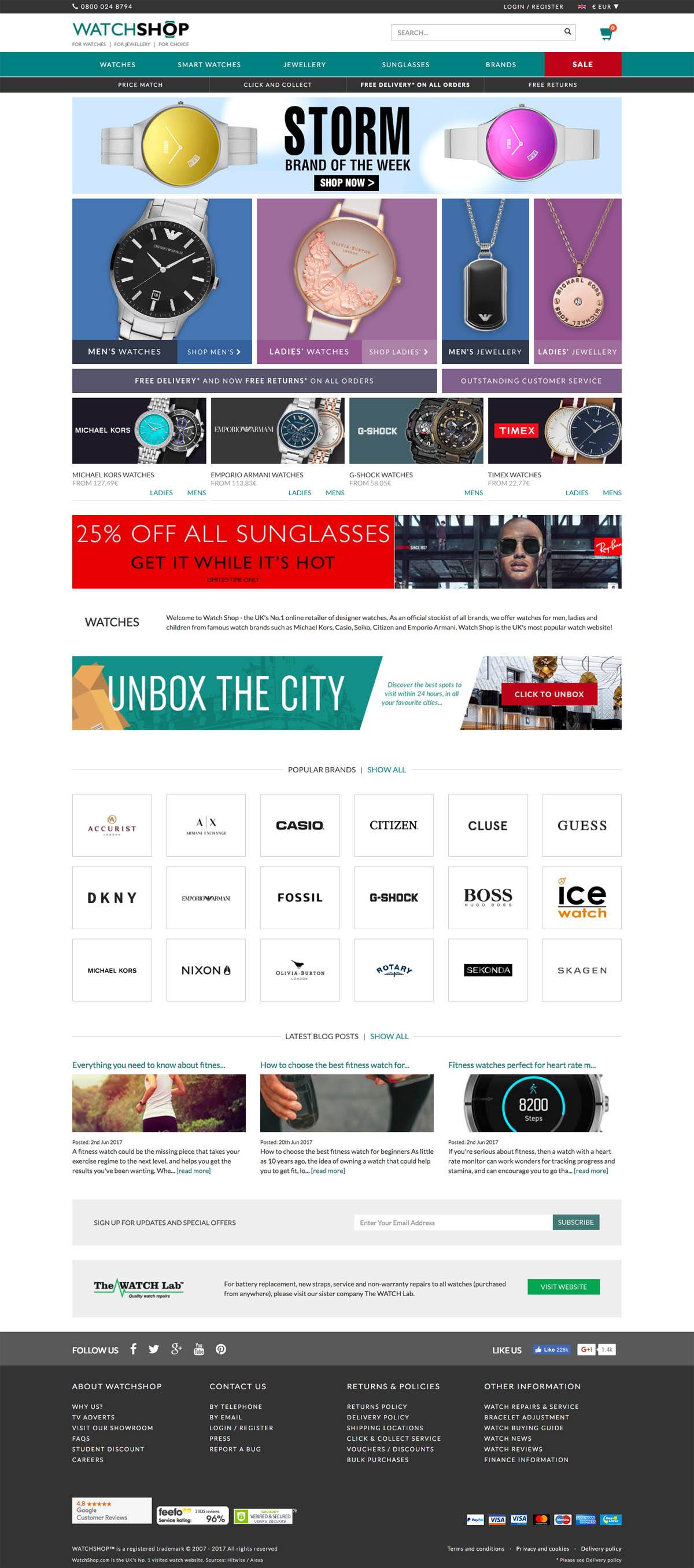 eCommerce website: Watch Shop