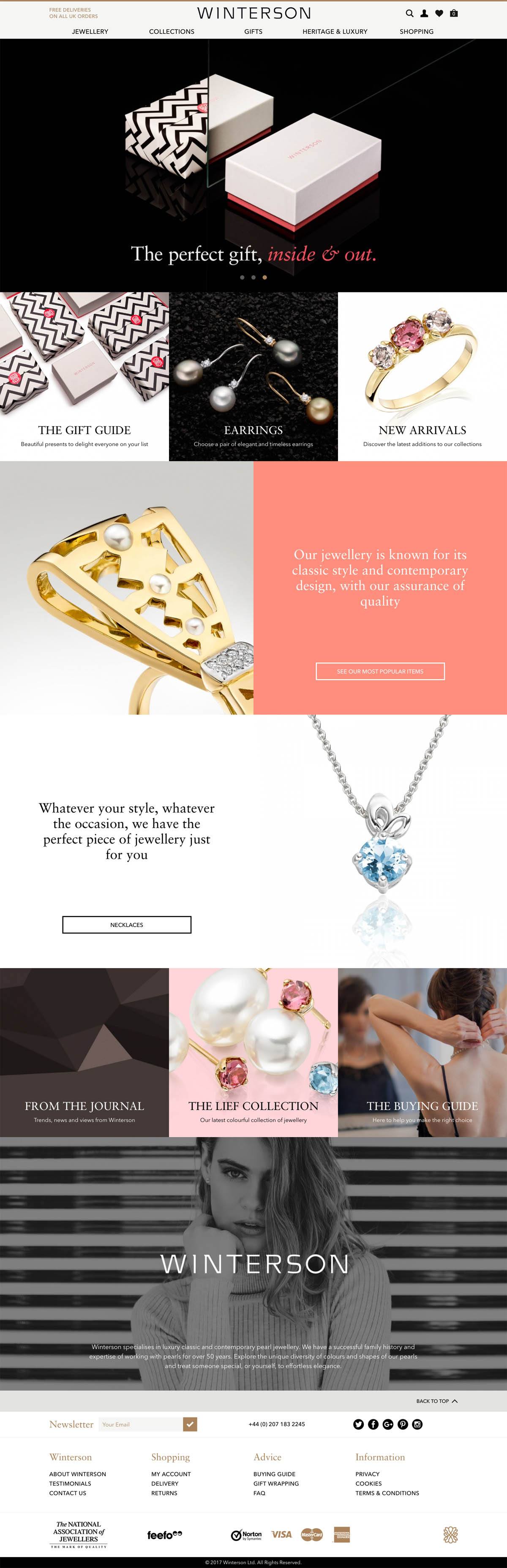 eCommerce website: Winterson