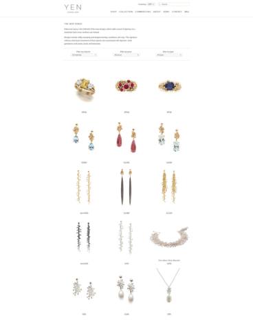 eCommerce website: Yen Jewellery