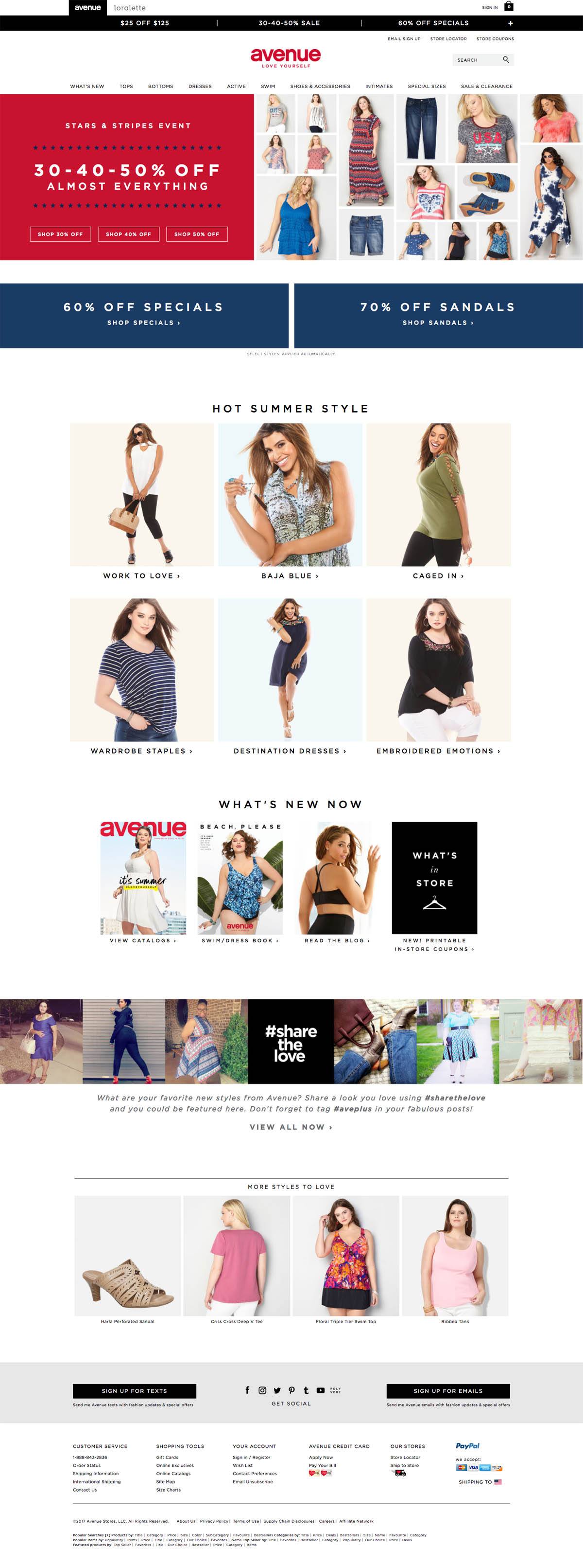 eCommerce website: Avenue Clothing