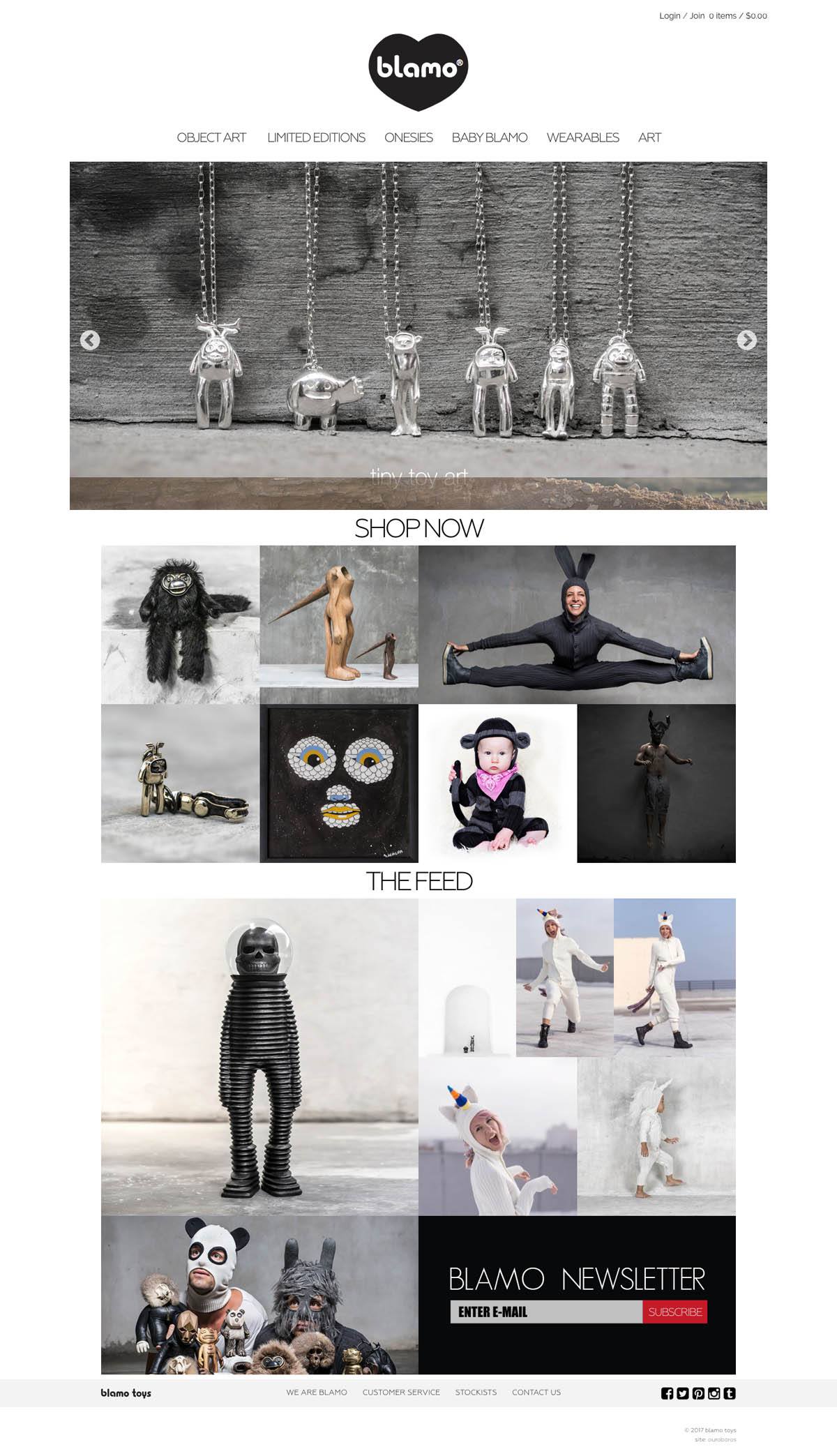 eCommerce website: Blamo Toys