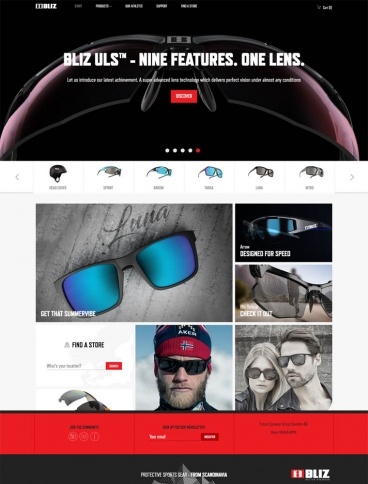 eCommerce website: Bliz Eyewear