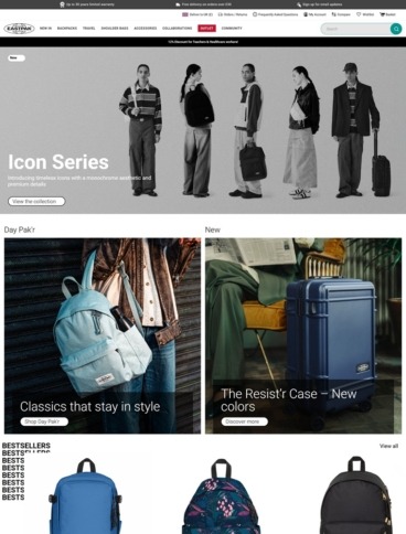 eCommerce website: Eastpak