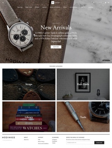 eCommerce website: HODINKEE