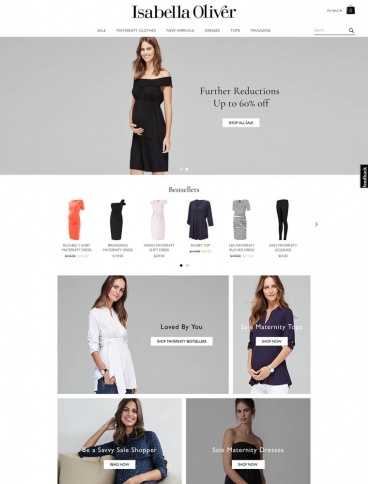 eCommerce website: Isabella Oliver