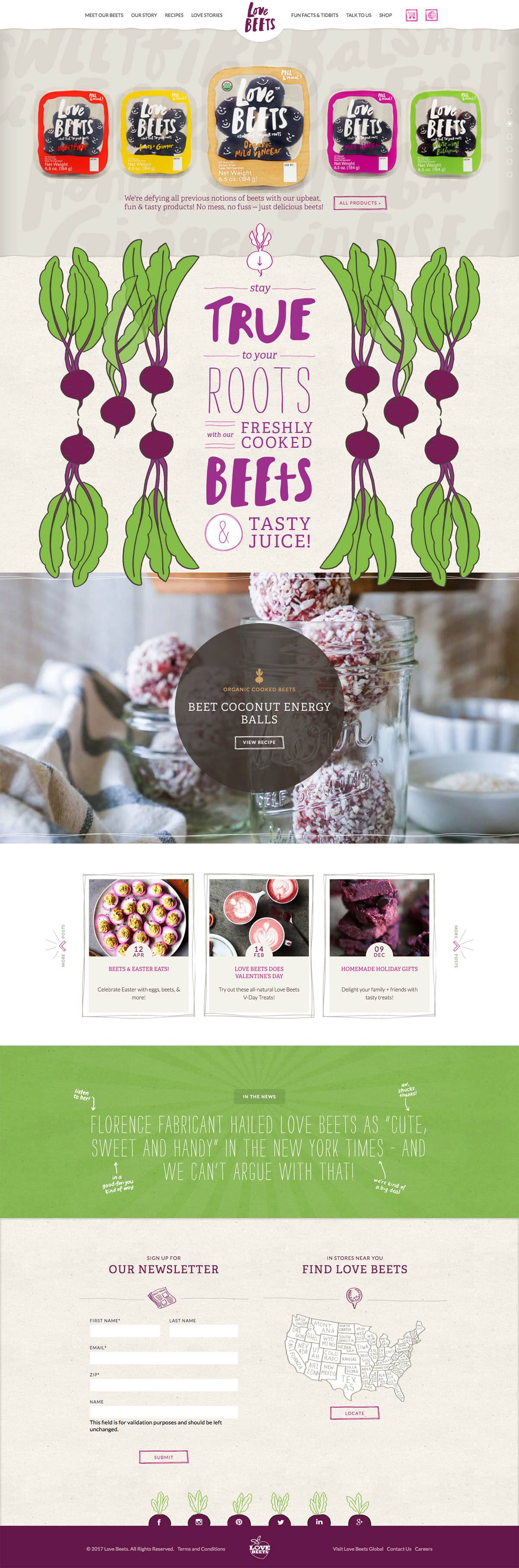 eCommerce website: Love Beets