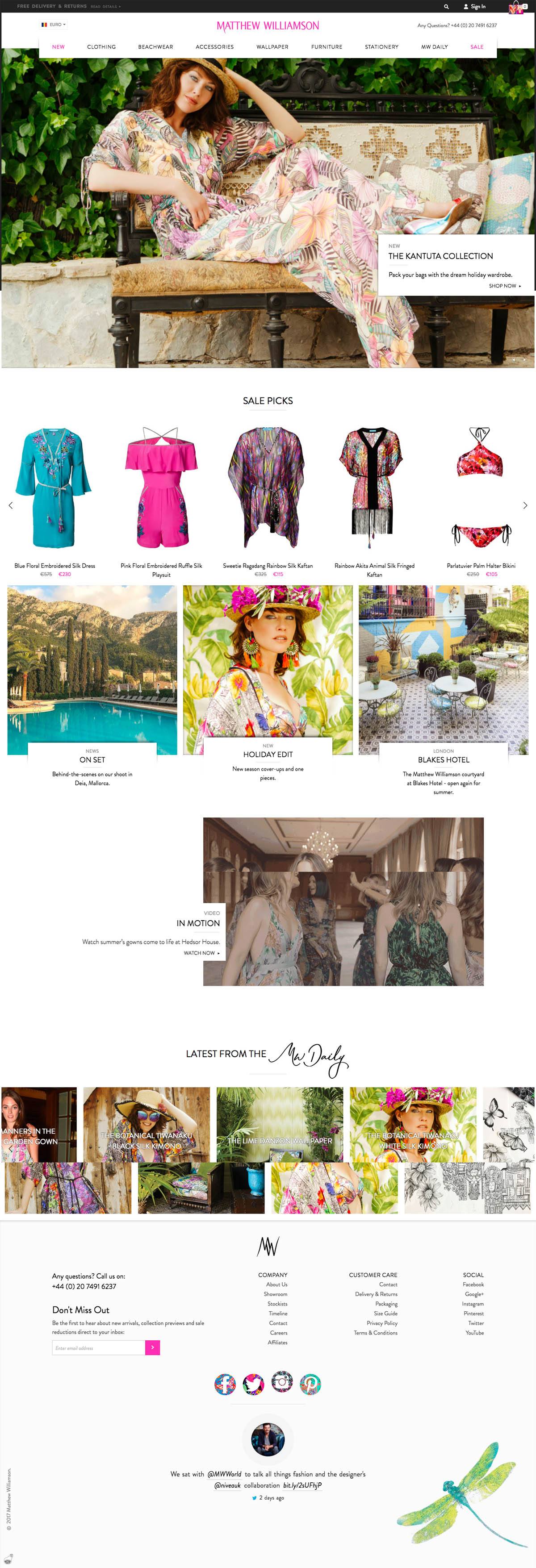 eCommerce website: Matthew Williamson