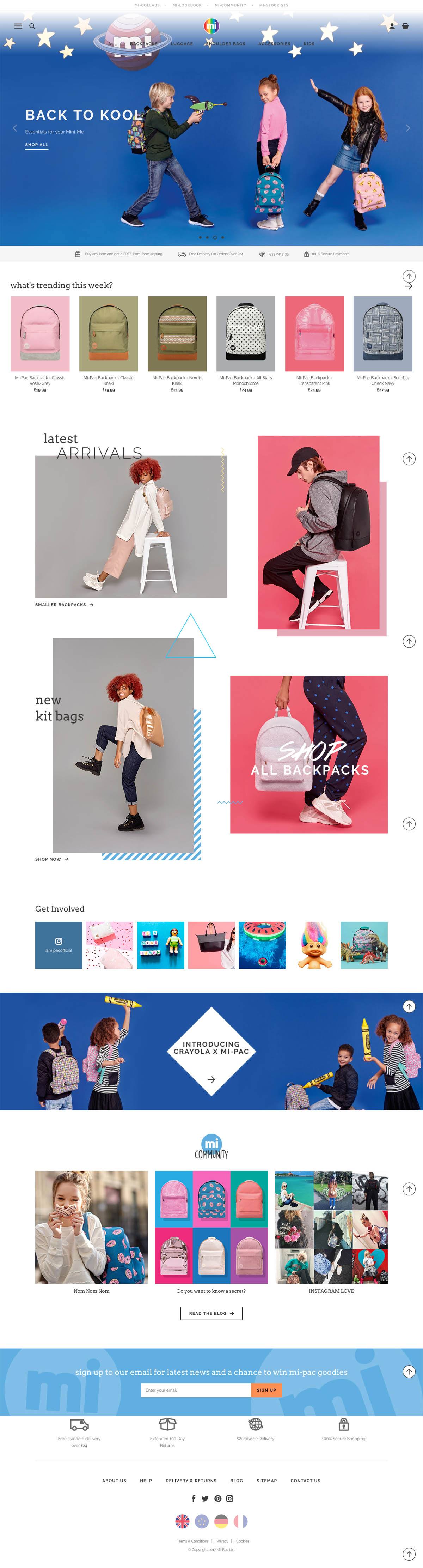 eCommerce website: Mi-Pac